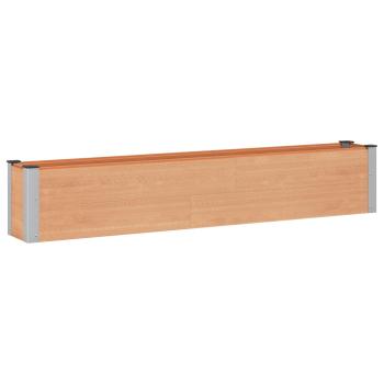 Hochbeet Braun 200 x 30 x 36 cm WPC und Aluminium