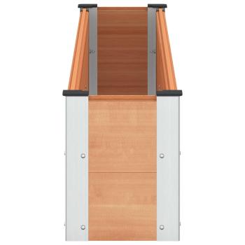Hochbeet Braun 200 x 30 x 36 cm WPC und Aluminium