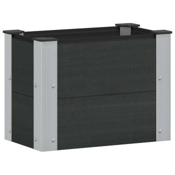 Hochbeet Schwarz 50 x 30 x 36 cm WPC und Aluminium
