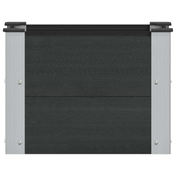 Hochbeet Schwarz 50 x 30 x 36 cm WPC und Aluminium