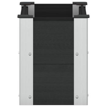 Hochbeet Schwarz 50 x 30 x 36 cm WPC und Aluminium