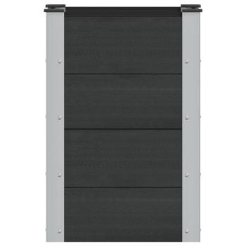 Hochbeet Schwarz 50 x 30 x 72 cm WPC und Aluminium