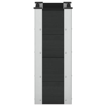 Hochbeet Schwarz 50 x 30 x 72 cm WPC und Aluminium