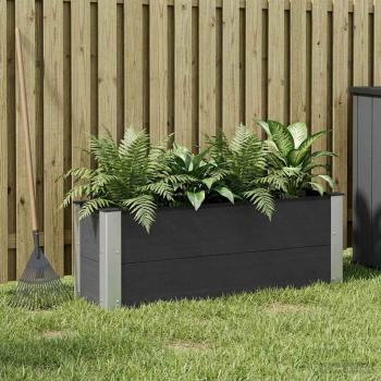 ARDEBO.de - Hochbeet Schwarz 100 x 30 x 36 cm WPC und Aluminium