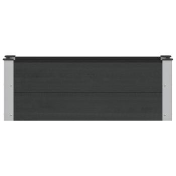 Hochbeet Schwarz 100 x 30 x 36 cm WPC und Aluminium