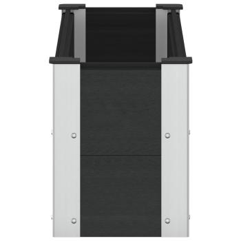 Hochbeet Schwarz 100 x 30 x 36 cm WPC und Aluminium