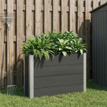 ARDEBO.de - Hochbeet Schwarz 100 x 30 x 72 cm WPC und Aluminium