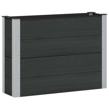 Hochbeet Schwarz 100 x 30 x 72 cm WPC und Aluminium