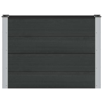 Hochbeet Schwarz 100 x 30 x 72 cm WPC und Aluminium