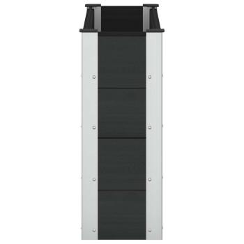 Hochbeet Schwarz 100 x 30 x 72 cm WPC und Aluminium
