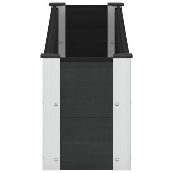 Hochbeet Schwarz 150 x 30 x 36 cm WPC und Aluminium