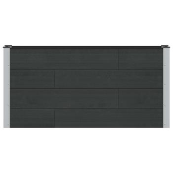 Hochbeet Schwarz 150 x 30 x 72 cm WPC und Aluminium
