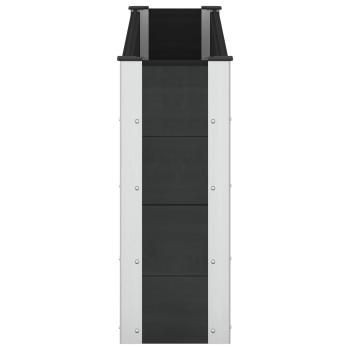 Hochbeet Schwarz 150 x 30 x 72 cm WPC und Aluminium