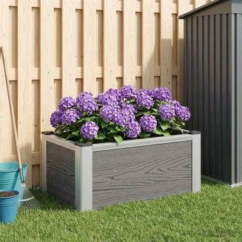 ARDEBO.de - Hochbeet Grau 50 x 30 x 22 cm WPC und Aluminium
