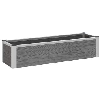 Hochbeet Grau 100 x 30 x 22 cm WPC und Aluminium