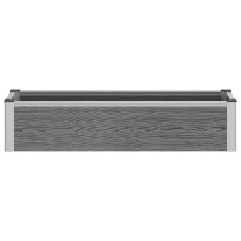 Hochbeet Grau 100 x 30 x 22 cm WPC und Aluminium