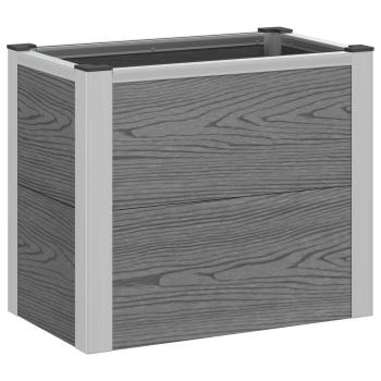Hochbeet Grau 50 x 30 x 42 cm WPC und Aluminium