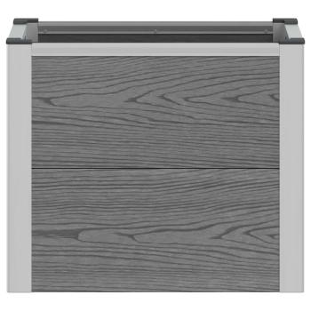 Hochbeet Grau 50 x 30 x 42 cm WPC und Aluminium
