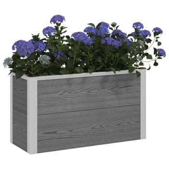 Hochbeet Grau 75 x 30 x 42 cm WPC und Aluminium