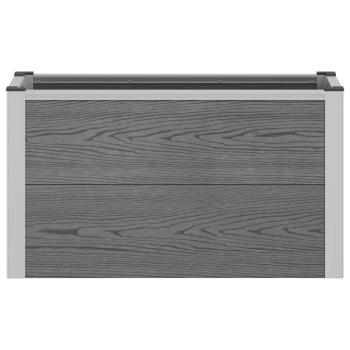 Hochbeet Grau 75 x 30 x 42 cm WPC und Aluminium