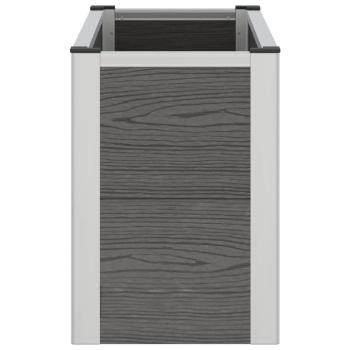 Hochbeet Grau 75 x 30 x 42 cm WPC und Aluminium