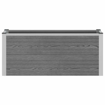 Hochbeet Grau 100 x 30 x 42 cm WPC und Aluminium