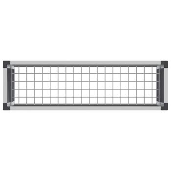 Hochbeet Grau 100 x 30 x 42 cm WPC und Aluminium