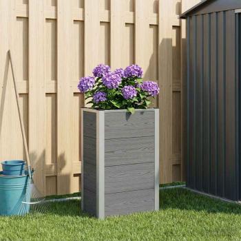 ARDEBO.de - Hochbeet Grau 50 x 30 x 82 cm WPC und Aluminium
