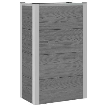 Hochbeet Grau 50 x 30 x 82 cm WPC und Aluminium