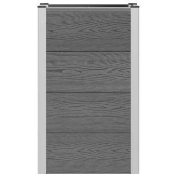 Hochbeet Grau 50 x 30 x 82 cm WPC und Aluminium