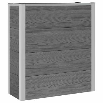 Hochbeet Grau 75 x 30 x 82 cm WPC und Aluminium