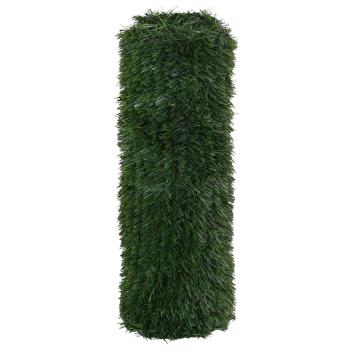 Künstlicher Zaun Dunkelgrün 1 x 6 m PVC und Stahl