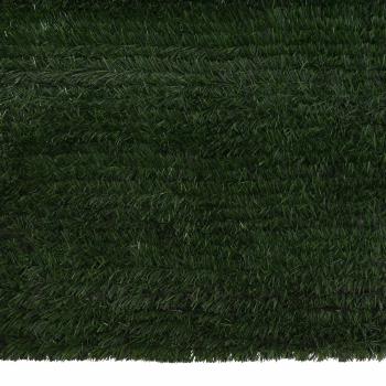Künstlicher Zaun Dunkelgrün 1,5 x 4 m PVC und Stahl