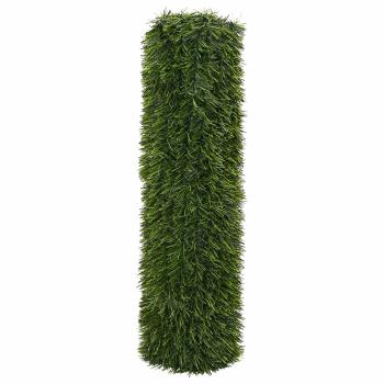 Künstlicher Zaun Hellgrün 1 x 5 m PVC und Stahl
