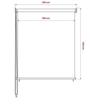 Außenrollo 185 (B)x140 (H) cm Anthrazit
