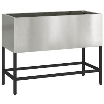 Hochbeet Gartenpflanzer Silber 60 x 26 x 45 cm Edelstahl