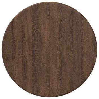 Tischplatte Ø 30 x 1,5 cm Rund Holzwerkstoff Braun Eichen-Optik