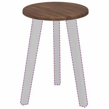 Tischplatte Ø 30 x 1,5 cm Rund Holzwerkstoff Braun Eichen-Optik
