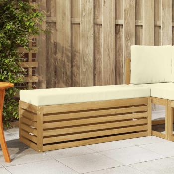 ARDEBO.de - Outdoor-Sofagarnitur Weiß und Creme 115 x 43 x 45 cm