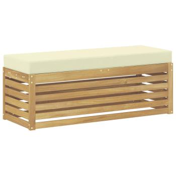 Outdoor-Sofagarnitur Weiß und Creme 115 x 43 x 45 cm