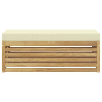 Outdoor-Sofagarnitur Weiß und Creme 115 x 43 x 45 cm