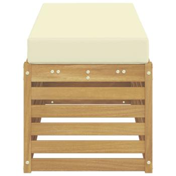 Outdoor-Sofagarnitur Weiß und Creme 115 x 43 x 45 cm