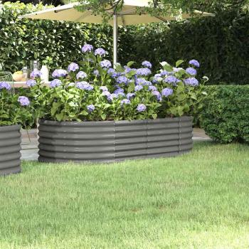 ARDEBO.de - Hochbeet Verzinkter Stahl 152x80x36 cm Grau