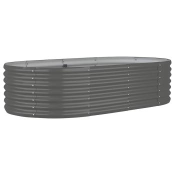 Hochbeet Verzinkter Stahl 152x80x36 cm Grau