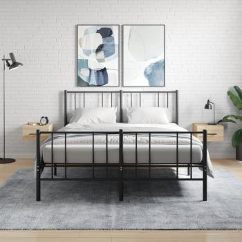 ARDEBO.de - Wand-Nachttische 2 Stk. Sonoma-Eiche 35x35x20 cm