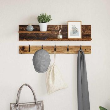ARDEBO.de - Wandmontierter nachttisch Wandhalterung Altholz 90 x 15 x 36 cm
