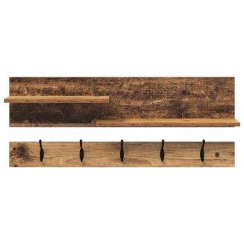 Wandmontierter nachttisch Wandhalterung Altholz 90 x 15 x 36 cm
