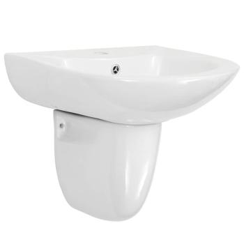 Waschbecken Weiß 52 x 45 x 49 cm Glasierte Keramik