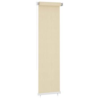 ARDEBO.de - Außenrollo Creme 65 (B) x 230 (H) cm HDPE