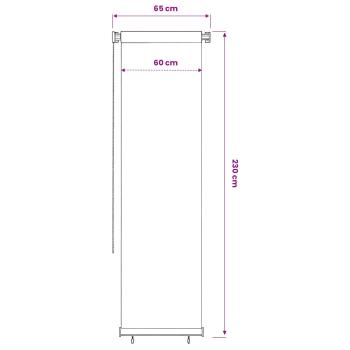 Außenrollo Creme 65 (B) x 230 (H) cm HDPE